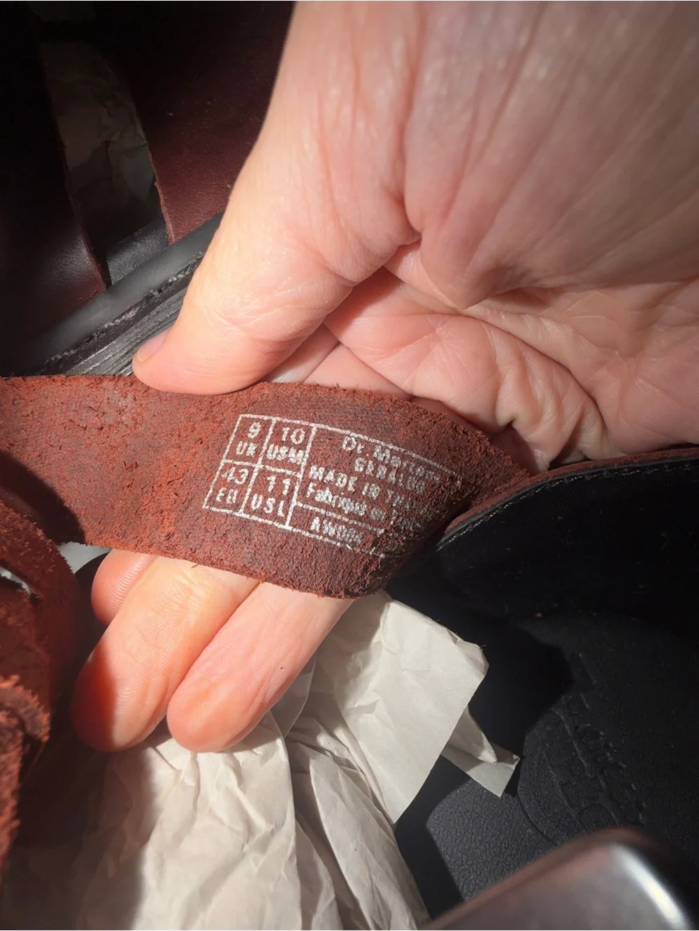 Dr. Martens Men’s Burgundy Leather Fisherman Sandals